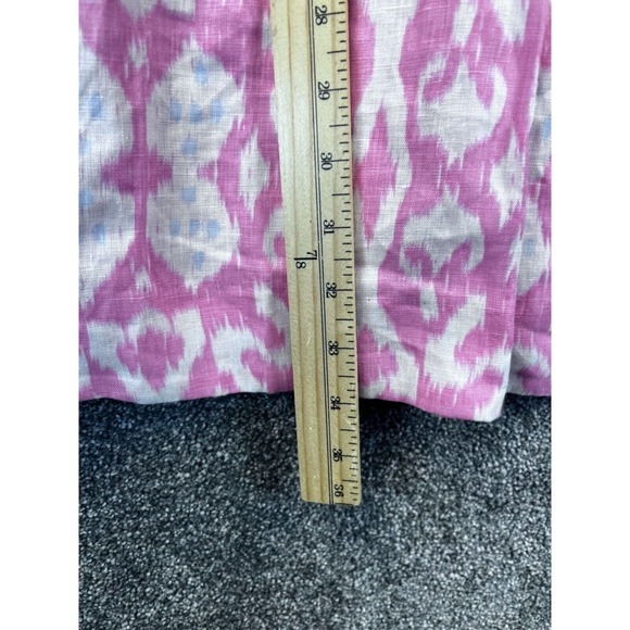 Gap Pink & White Ikat Pattern Sleeveless Linen Dress‎ - Picture 4 of 8